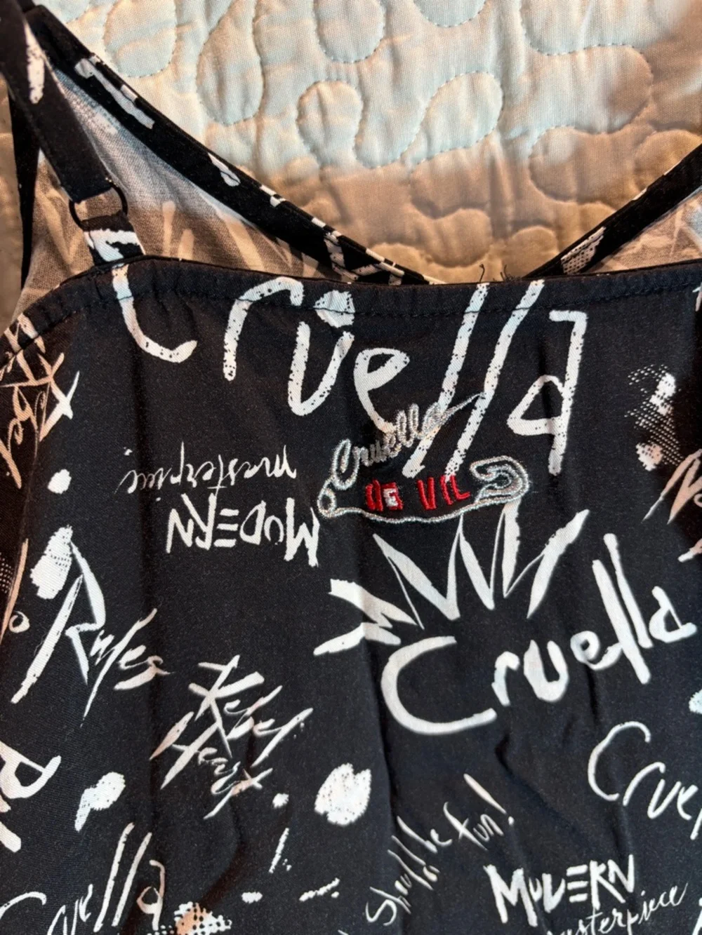 Disney Black and White Cruella Devil Chemise - Picture 4 of 5